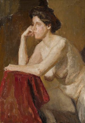 Female model, study by Jan Ciaglinski Oil Painting