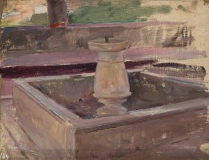 Fountain in the khan's palace in Bakhchisaray. From the journey to Crimea by Jan Ciaglinski Oil Painting