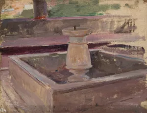 Fountain in the khan's palace in Bakhchisaray. From the journey to Crimea by Jan Ciaglinski Oil Painting