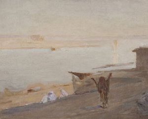 Ganges. From the journey to India by Jan Ciaglinski Oil Painting