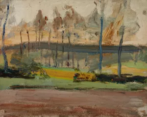 In Front of the Orthodox Church at Evening Oil painting by Jan Ciaglinski