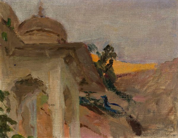 Main Product Photo of Jaipur - nude with a peacock. From the journey to India  Painting by Jan Ciaglinski