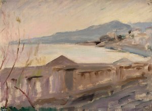Lower terrace of the Bakhchi-Dere villa. From the journey to Crimea by Jan Ciaglinski Oil Painting