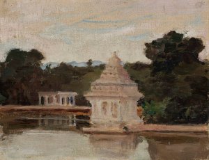 Madras. From the journey to India by Jan Ciaglinski Oil Painting