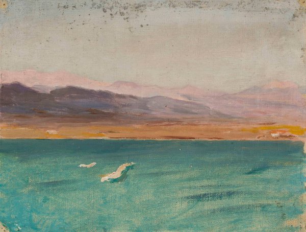 Marine landscape. From the journey to Palestine  by Jan Ciaglinski - Hand-Painted Oil Painting Reproduction