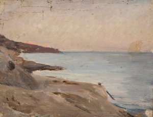 Marine landscape - Yalta. From the journey to Crimea by Jan Ciaglinski Oil Painting