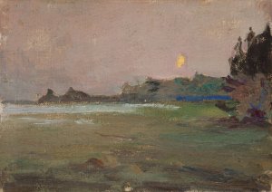 Moonlite Evening by Jan Ciaglinski Oil Painting