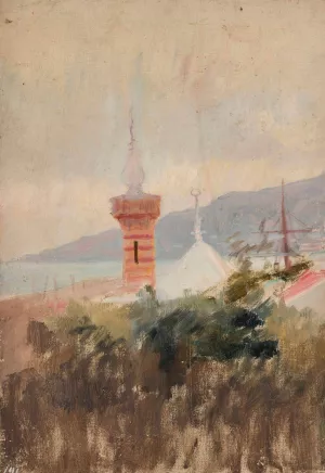 Mosque in Alupka. From the journey to Crimea by Jan Ciaglinski Oil Painting