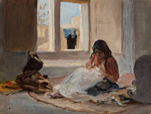 Nazareth. From the journey to Palestine by Jan Ciaglinski Oil Painting