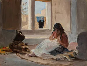Nazareth. From the journey to Palestine by Jan Ciaglinski Oil Painting