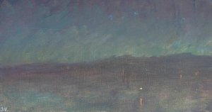 Night on the sea. From the journey to Constantinople by Jan Ciaglinski Oil Painting