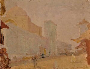 Old Tashkent. From the journey to Turkestan by Jan Ciaglinski Oil Painting