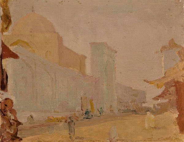 Old Tashkent. From the journey to Turkestan  by Jan Ciaglinski - Hand-Painted Oil Painting Reproduction