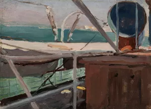 On the ship “Odessa” Fliegende Hollender. From the journey to Palestine by Jan Ciaglinski Oil Painting