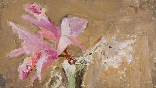 Orchid  by Jan Ciaglinski - Hand-Painted Oil Painting Reproduction
