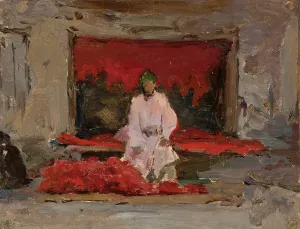 Pepper seller. From the journey to Turkestan Oil painting by Jan Ciaglinski