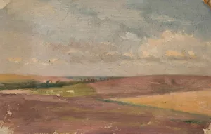 Polish landscape by Jan Ciaglinski Oil Painting