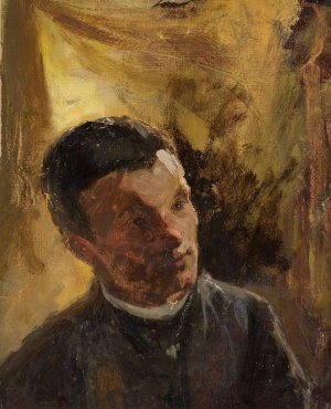 Portrait of Alexander Lensky by Jan Ciaglinski Oil Painting