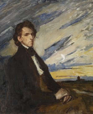 Portrait of Fryderyk Chopin by Jan Ciaglinski Oil Painting