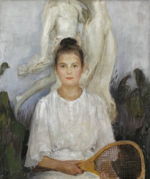 Portrait of Princess Golitsyna by Jan Ciaglinski Oil Painting