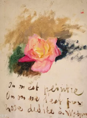 Rose Oil painting by Jan Ciaglinski