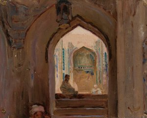 Samarkand. From the journey to Turkestan by Jan Ciaglinski Oil Painting