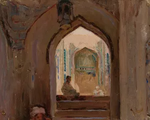 Samarkand. From the journey to Turkestan Oil painting by Jan Ciaglinski