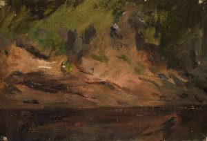 Sandy bank. Study from Podolia by Jan Ciaglinski Oil Painting