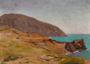 Sea view. From the journey to Crimea by Jan Ciaglinski Oil Painting