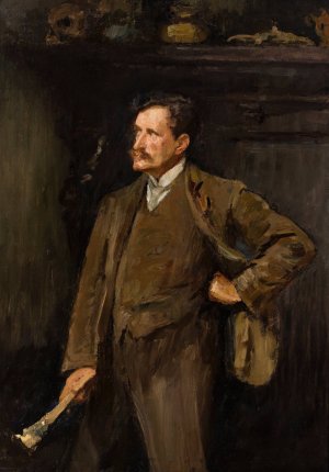 Self-portrait by Jan Ciaglinski Oil Painting
