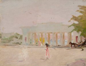 Sevastopol - Count's Quay. From the journey to Turkestan by Jan Ciaglinski Oil Painting
