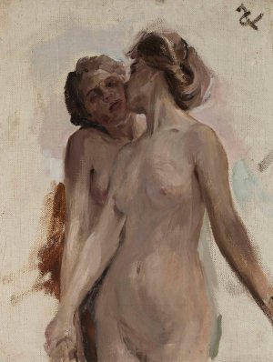 Study for the painting 'Symbolic Dance' by Jan Ciaglinski Oil Painting