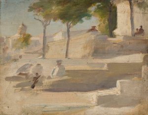 Study. From the journey to Crimea by Jan Ciaglinski Oil Painting