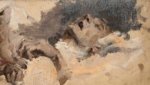 Study of a deceased man by Jan Ciaglinski Oil Painting