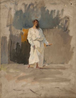 Study of Christ for the Painting 'Pool of Siloam' by Jan Ciaglinski Oil Painting