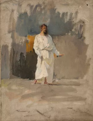 Study of Christ for the Painting 'Pool of Siloam' by Jan Ciaglinski Oil Painting