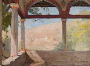 Summer house of Maria Potocka in Bakhchisaray. From the journey to Crimea by Jan Ciaglinski Oil Painting