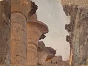 Temple capital. From the journey to Egypt by Jan Ciaglinski Oil Painting