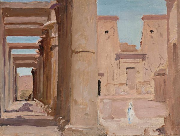 Main Product Photo of Temple. From the journey to Egypt 2  Painting by Jan Ciaglinski