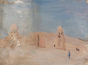 Temple. From the journey to Egypt 4 by Jan Ciaglinski Oil Painting