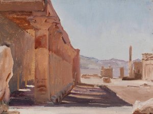 Temple. From the journey to Egypt by Jan Ciaglinski Oil Painting