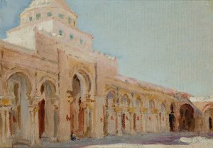 The Great Mosque of Kairouan - Tunis. by Jan Ciaglinski Oil Painting