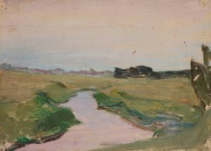 The White Night - A River by Jan Ciaglinski Oil Painting