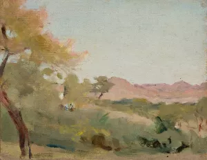 Udaipur - Indian landscape. From the journey to India by Jan Ciaglinski Oil Painting