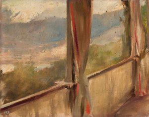 View from Yalta. From the journey to Crimea by Jan Ciaglinski Oil Painting