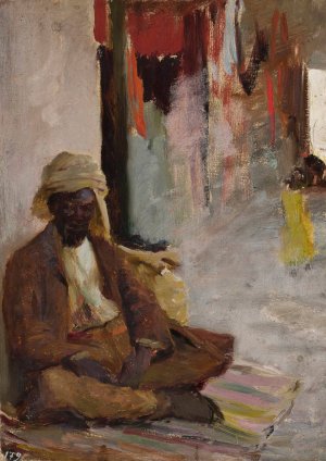 Young Tartar in Bakhchisaray. From the journey to Crimea by Jan Ciaglinski Oil Painting