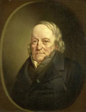 Portrait of Johannes Kinker, Poet and Philosopher, Professor at Liege Oil painting by Jan Cornelis Van Rossum