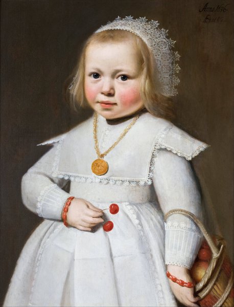 Main Product Photo of Portrait of a Two-Year Old Girl Painting by Jan Cornelisz Van Loenen