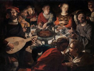 The Marriage at Cana by Jan Cornelisz Vermeyen Oil Painting