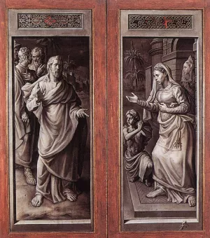 Triptych of the Micault Family Closed painting by Jan Cornelisz Vermeyen